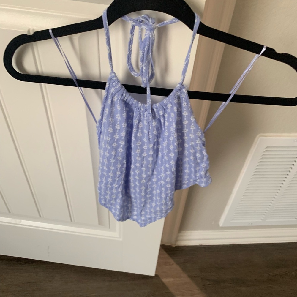 Backless crop tank top
